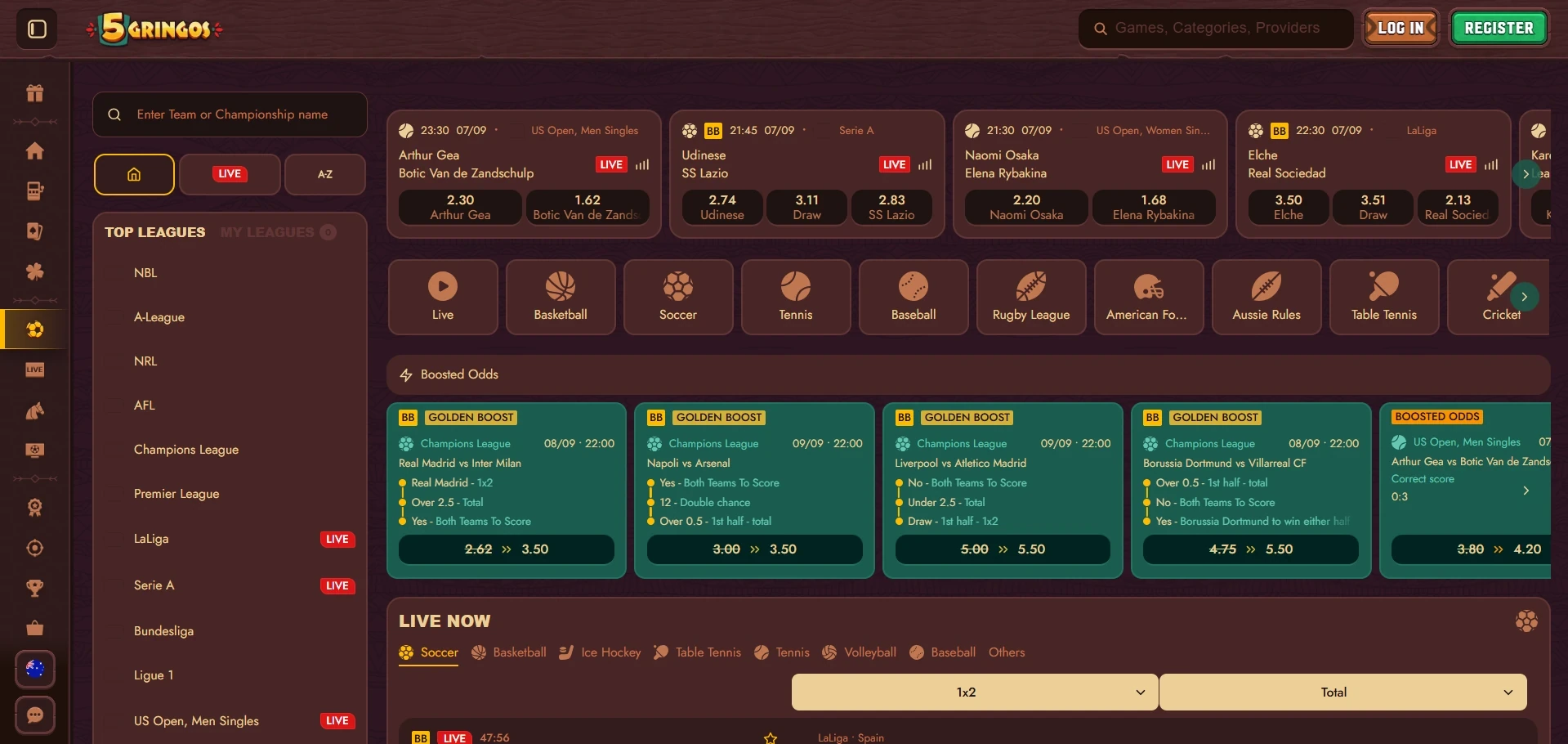 5gringos casino betting